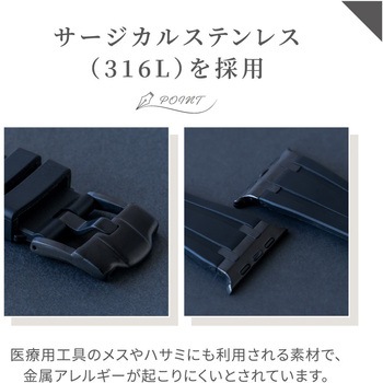 Apple Watch(44/45/46/49mm)用タクティカルシリコンラバーバンド 『TACTIX(タクトナイン)』シリーズ OWLTECH(オウルテック)