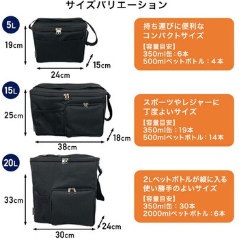 横型クーラーバッグ ブラック ユーザー