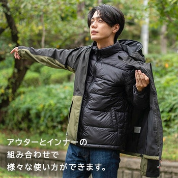 防水防寒 ジョイント3in1ジャケット 中綿入り 耐水圧20000mm 透湿度20000g  ヘルメット対応 軽量 makku
