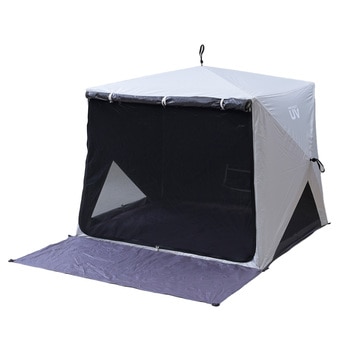 傘みたいに広げるだけ パッとサッとテント キューブ フルクローズ メッシュ YAMAZEN(山善)