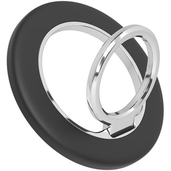 スマホリングスタンド Magsafe対応 マグネット式 360度回転 全4色 マットブラック(MOT-SRING01) MOTTERU