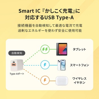 最大PowerDelivery20W出力に対応USB Type-C×1 USB Type-A×1端子搭載 AC充電器 ホワイト OWLTECH(オウルテック)