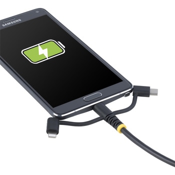 USB 2.0ケーブル/1m/3-in-1 USB-A - Micro-USB/USB-C/Lightning/480Mbps/15W 3A/ブラック/Type-C マイクロUSB ライトニングケーブル/データ転送 同期 充電コード StarTech.com