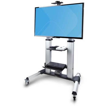 テレビスタンド/移動式キャスター付き/60～100インチ液晶ディスプレイ対応/VESA対応/耐荷重100kg/高さ調整機能/棚板2枚付属/壁寄せ TV テレビ台ハイタイプ StarTech.com