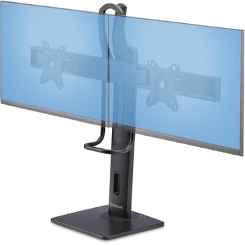 モニタースタンド/置き型/2画面/最大27インチ/耐荷重各6kg/VESA 75x75 100x100/高さ調整可能/工具不要 自立式 PC パソコン デュアルディスプレイアーム StarTech.com