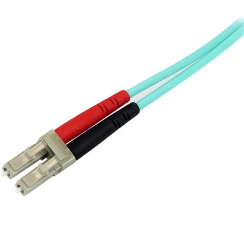 光ファイバー ケーブル/LC-SC/1m/OM3 マルチモード/50/125μm/2芯/フルデュプレックス/100Gb/アラミド繊維/低煙ゼロハロゲン/アクア StarTech.com
