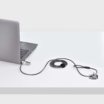 セキュリティーワイヤーロック/1.5m/4桁ダイヤル錠/スリムタイプ/Noble Wedgeスロット対応/ノートPC ノートブックパソコン用 盗難防止ケーブル コンビネーション錠 StarTech.com
