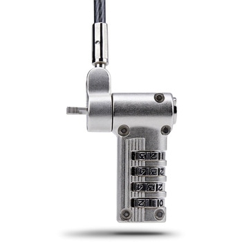 セキュリティーワイヤーロック/2m/4桁ダイヤル錠/標準、Noble Wedge、Nano Saverスロット対応/盗難対策 PC パソコンロック ケーブル コンビネーション錠 StarTech.com