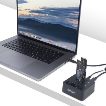 M.2 NVMe SSDスタンド/1対1/独立型 コピー機/最大90GBpm/USB 3.2 Type-A Type-C接続対応(20Gbps)/デュアルベイ クローン デュプリケーター StarTech.com