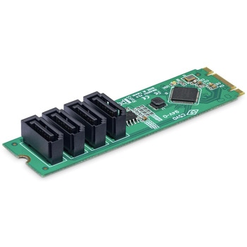 M.2 - SATAアダプターカード/4ポート/M.2 PCIe 3.0 - SATA HDD/SSD/ASM1064/Windows macOS Linux/M.2 NVMe SATAk 増設用 変換カード StarTech.com