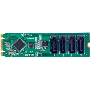 M.2 - SATAアダプターカード/4ポート/M.2 PCIe 3.0 - SATA HDD/SSD/ASM1064/Windows macOS Linux/M.2 NVMe SATAk 増設用 変換カード StarTech.com