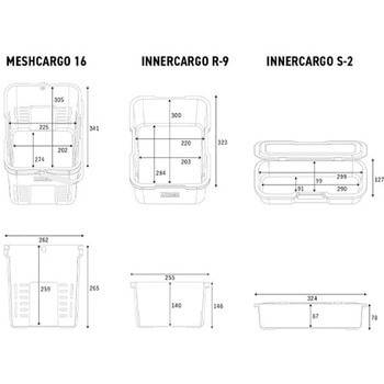 トランクカーゴ スターターセット 6点セット (TC-50S+メッシュカーゴ+インナーカーゴ×3+フタ) リス