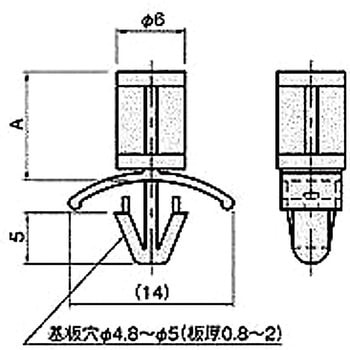 スペーサー(ワンタッチスペーサー) WN-00Hシリーズ(基板ソリ防止用) 廣杉計器