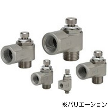 標準タイプスピードコントローラ金属エルボタイプ AS(AS1400-M3～) SMC