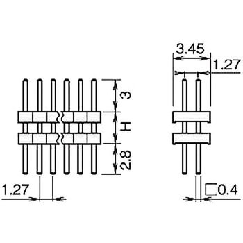 ピンヘッダー(ピン) PSS-720253(H=2.5) 廣杉計器
