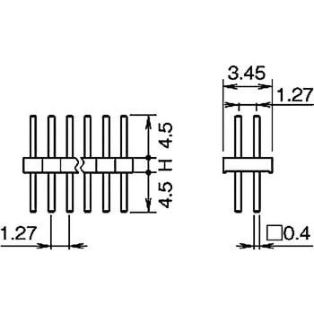 ピンヘッダー(ピン) PSS-720105(H=1) 廣杉計器