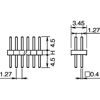 ピンヘッダー(ピン) PSS-720255(H=2.5) 廣杉計器