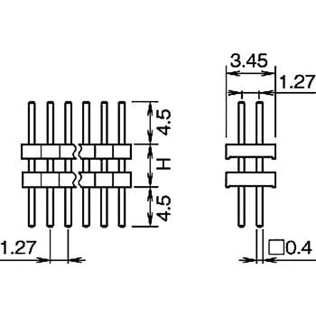 ピンヘッダー(ピン) PSS-720455(H=4.5) 廣杉計器