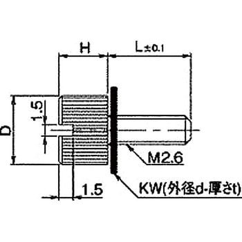 ローレットツマミ・ナット(黄銅ローレットツマミ) NB-200A-Nシリーズ 廣杉計器