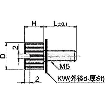 ローレットツマミ・ナット(黄銅ローレットツマミ) NB-500AC-Nシリーズ 廣杉計器