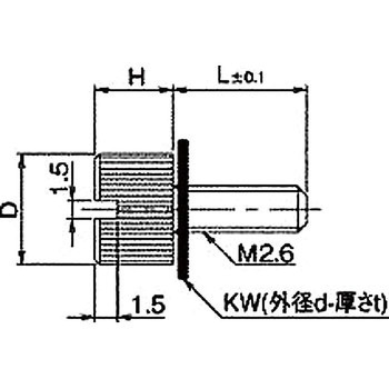 ローレットツマミ・ナット(黄銅ローレットツマミ) NB-200AG-Nシリーズ 廣杉計器