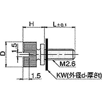 ローレットツマミ・ナット(黄銅ローレットツマミ) NB-200BC-Nシリーズ 廣杉計器