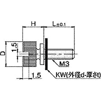 ローレットツマミ・ナット(黄銅ローレットツマミ) NB-300B-Nシリーズ 廣杉計器