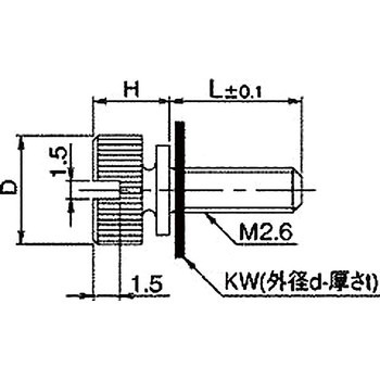 ローレットツマミ・ナット(黄銅ローレットツマミ) NB-200BG-Nシリーズ 廣杉計器
