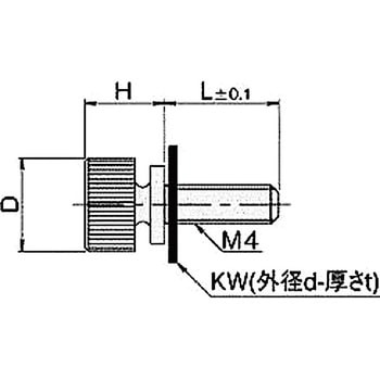 ローレットツマミ・ナット(黄銅ローレットツマミ) NB-400CC-Nシリーズ 廣杉計器