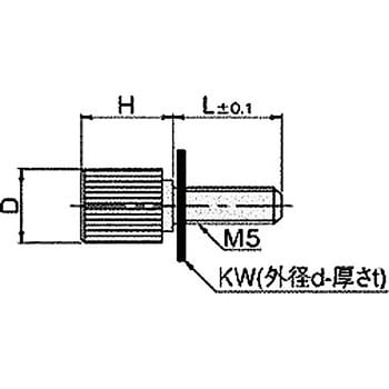 ローレットツマミ・ナット(黄銅ローレットツマミ) NB-500DC-Nシリーズ 廣杉計器