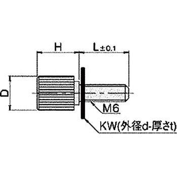 ローレットツマミ・ナット(黄銅ローレットツマミ) NB-600DC-Nシリーズ 廣杉計器