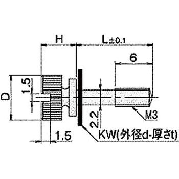 ローレットツマミ・ナット(黄銅ローレットツマミ) NB-300EC-Nシリーズ 廣杉計器