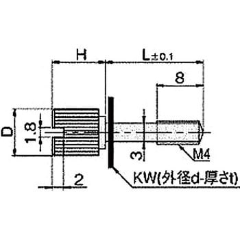 ローレットツマミ・ナット(黄銅ローレットツマミ) NB-400FC-Nシリーズ 廣杉計器