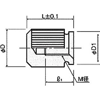 ローレットツマミ・ナット(黄銅ローレットナット) NBNT-300TCシリーズ 廣杉計器