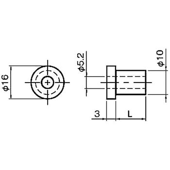 ブッシュ(黒ジュラコン(R)ブッシュ) D5210-0000LB 廣杉計器