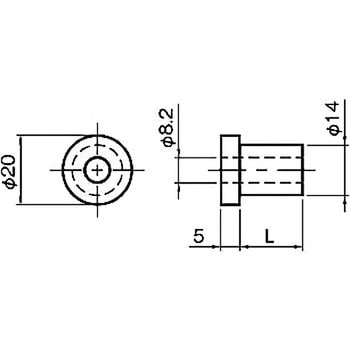 ブッシュ(PTFEブッシュ) T8214-0000L 廣杉計器