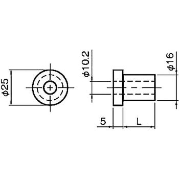 ブッシュ(黒ジュラコン(R)ブッシュ) D1016-0000LB - 廣杉計器