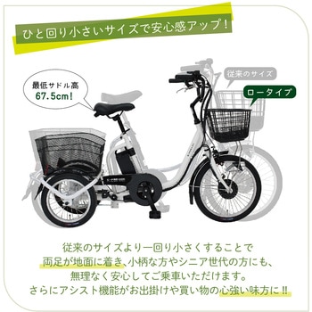 ロータイプ電動アシスト三輪自転車 E-PARTON
