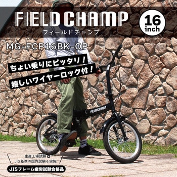 16インチ折畳み自転車BK(ロック付) FIELD CHAMP