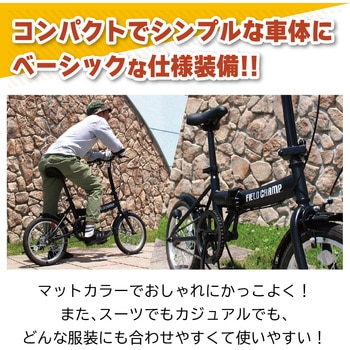 16インチ折畳み自転車BK(ロック付) FIELD CHAMP
