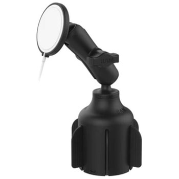 MagSafeマウント 15Wのみ対応Ver.&Stubby カップホルダーベースセット(標準アーム) 内径Φ65.3-88.9mm対応 1インチボール RAP-B-299-4-AP-MAGU ラムマウント