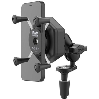 防振Xグリップ(S)&フォークステムベースセット(ショートアーム) 内径Φ12-38mm対応 1インチボール 【Vibe-Safe】 RAM-B-176-A-UN7-462 ラムマウント