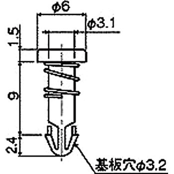 ナイロン ファンスナップリベット/NSR 廣杉計器