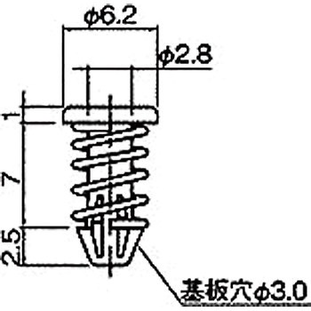 ナイロン ファンスナップリベット/NSR 廣杉計器