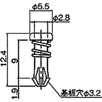 ナイロン ファンスナップリベット/NSR 廣杉計器
