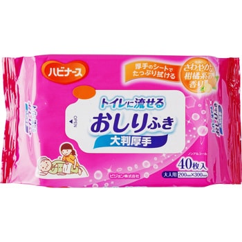 トイレに流せるおしりふき大判厚手40P 1個(40枚) ピジョン タヒラ