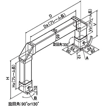 モニターアーム ダクトタイプ (低荷重用軽量タイプ) SUS(エスユーエス)