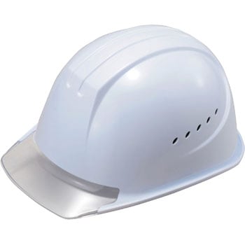 【名入れ可】エアライト搭載ヘルメット通気孔付き(PC製・透明ひさし型) 谷沢製作所