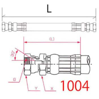 NWP35-25 SUS1004=1004 レベックス NWP35 25 (両端金具SUS1004) 横浜ゴム(YOKOHAMA)  最高使用圧力3.5MPa 内径25.4mm - 【通販モノタロウ】