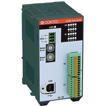 DI-16(USB)GY 絶縁型デジタル入力モジュール USB 1個 CONTEC
